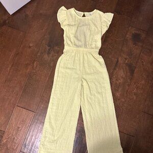ZARA GIRLS OPEN BACK JUMPSUIT WITH TEXTURED FABRIC